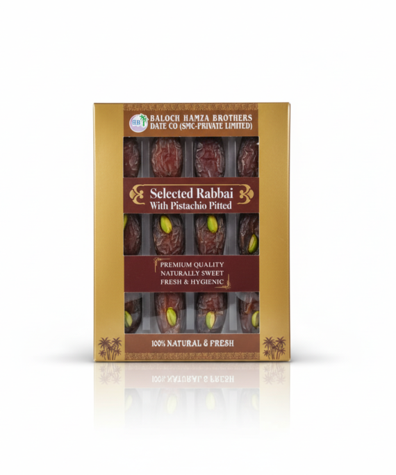 BHB Dates – Rabbai Pitted Dates with Pistachio | Soft, Sweet & Nutty