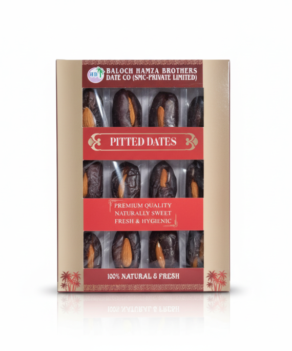 BHB Dates – Selected Muzafati Pitted Dates with Almond | Soft, Sweet & Nutty Delight